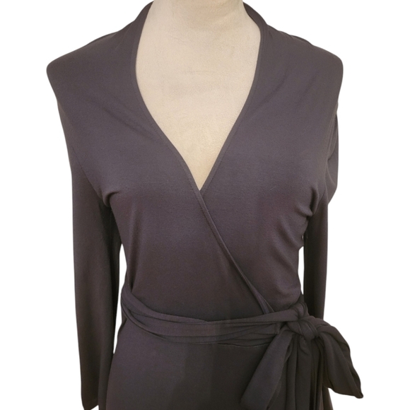 Banana Republic Gray Faux Wrap Dress Size Small - Picture 2 of 5